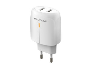 Зарядно за смартфон DeTech DE-32 18W USB Бял 40324